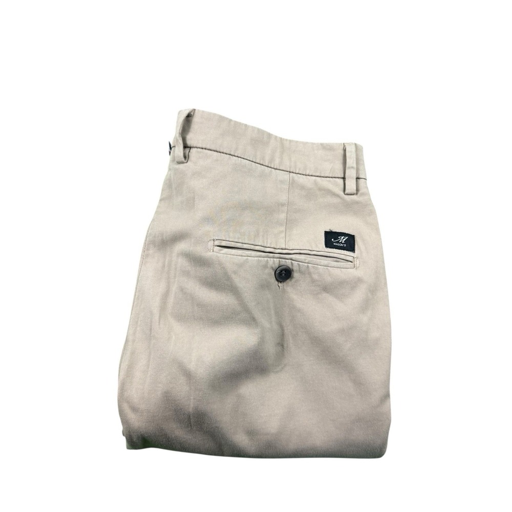 Masons Torino Style Brown Cotton Stretch Chino Pants Mens 32x32